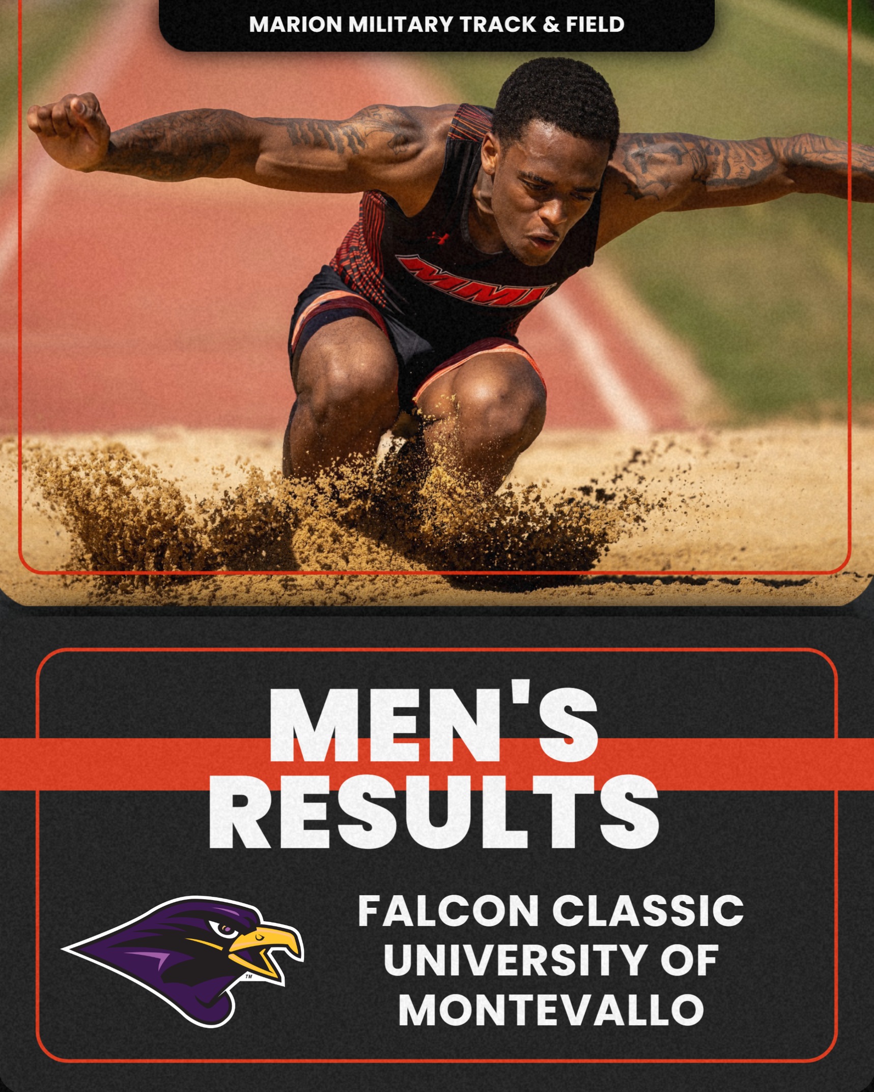 Men's Track &amp; Field led by Kevin Joseph, Jr at Falcon Classic