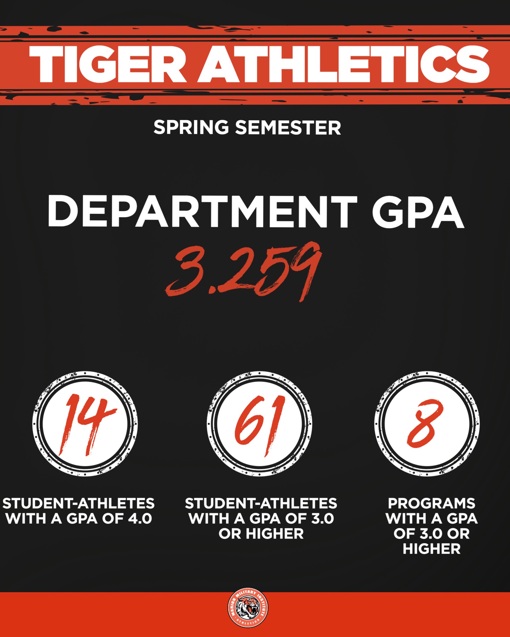 Tigers Shine in the Classroom During Spring Semester