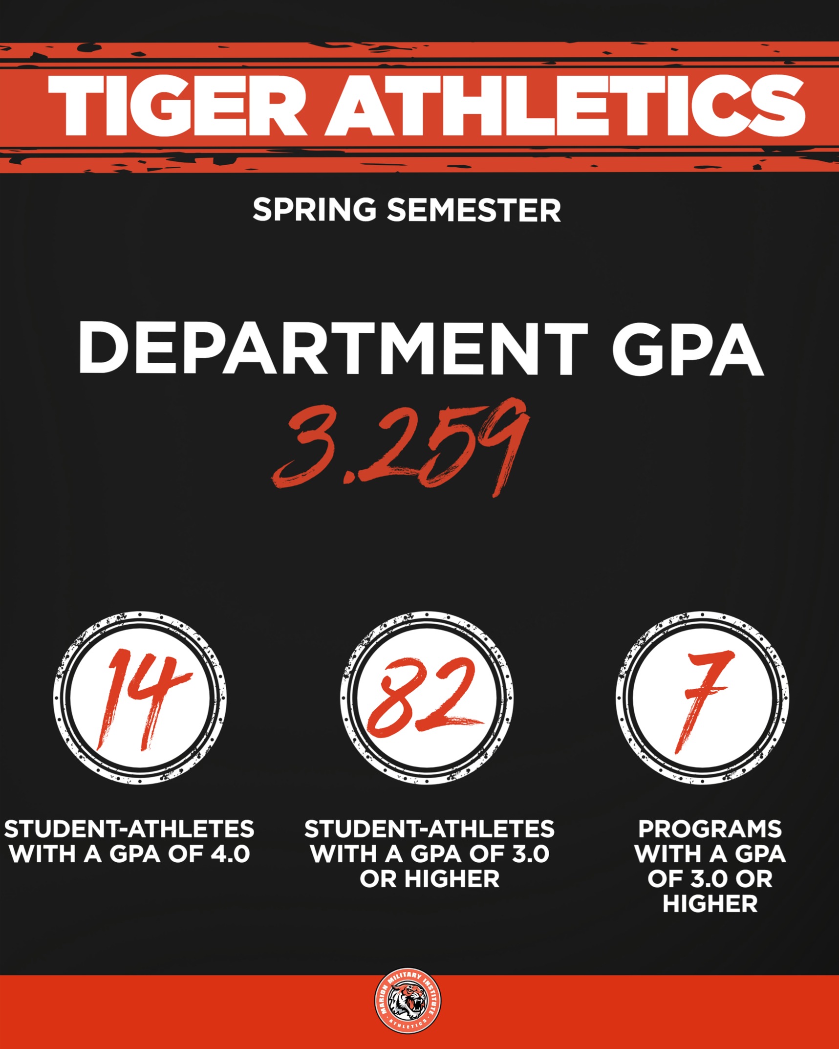 Tigers Shine in the Classroom During Spring Semester