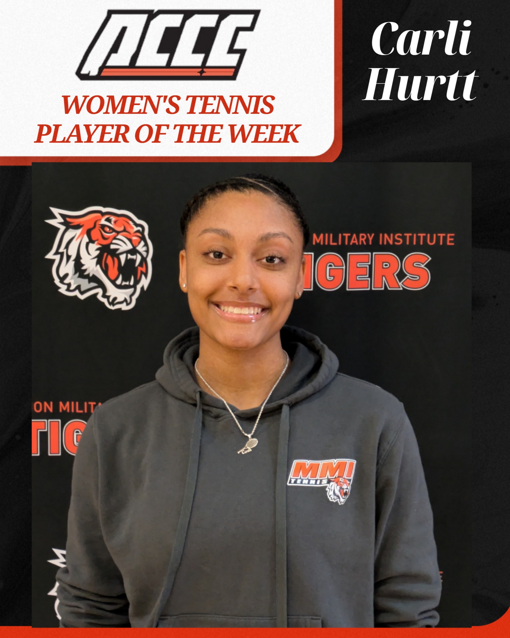 Carli Hurtt ACCC Women's Tennis Player of the Week